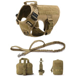 Tactical Military Dog Harness and Leash Set